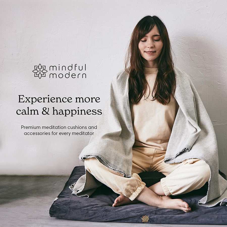 Meditation Accessories Bundle (Yoga Blanket, Singing Bowl, Sage