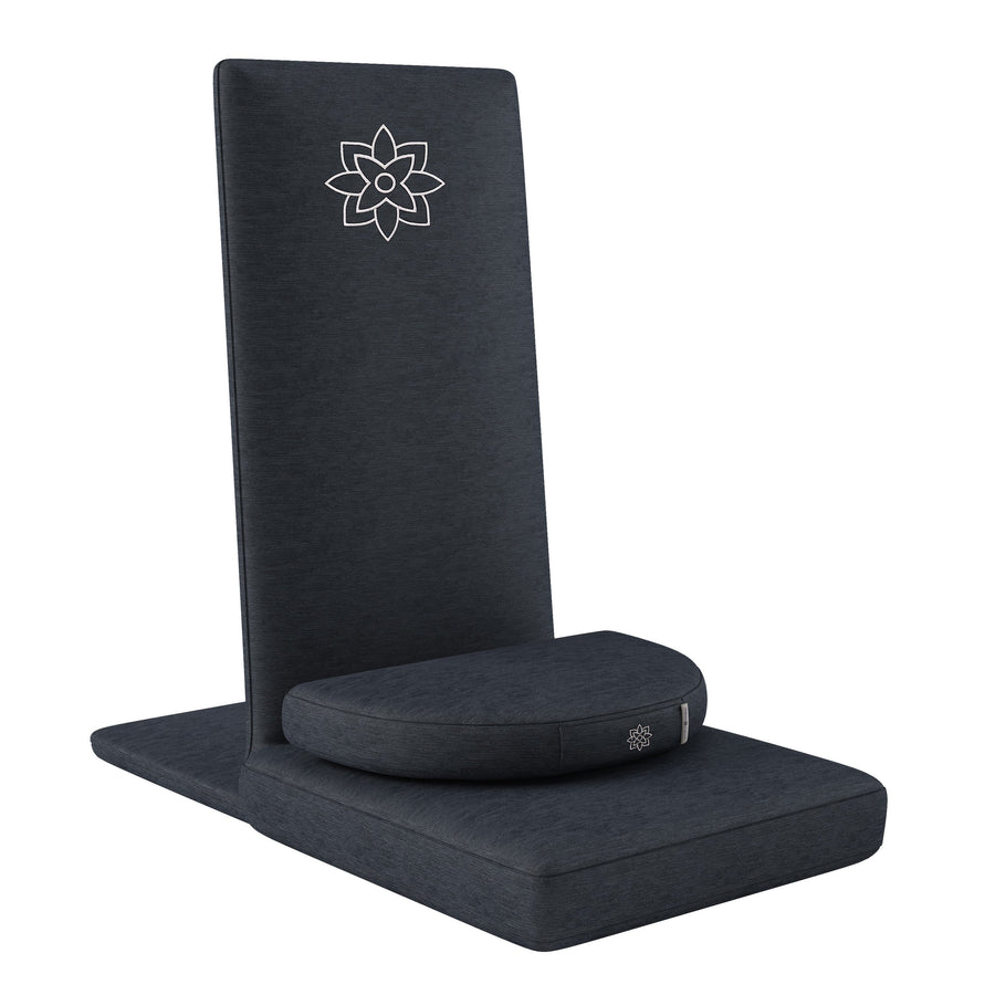 Meditation Chair with Back Support & Bonus Portable Buckwheat Cushion
