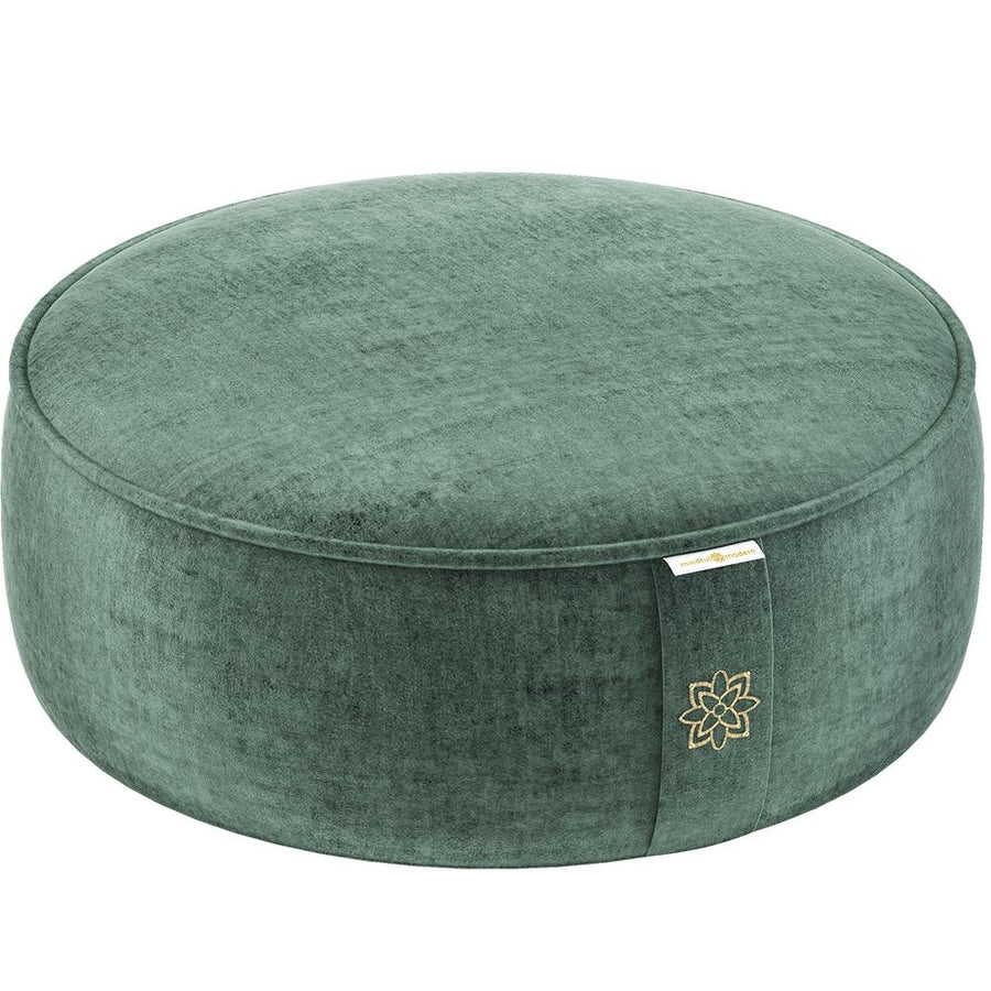 Luxe Velvet Meditation Cushion Mindful & Modern Green 