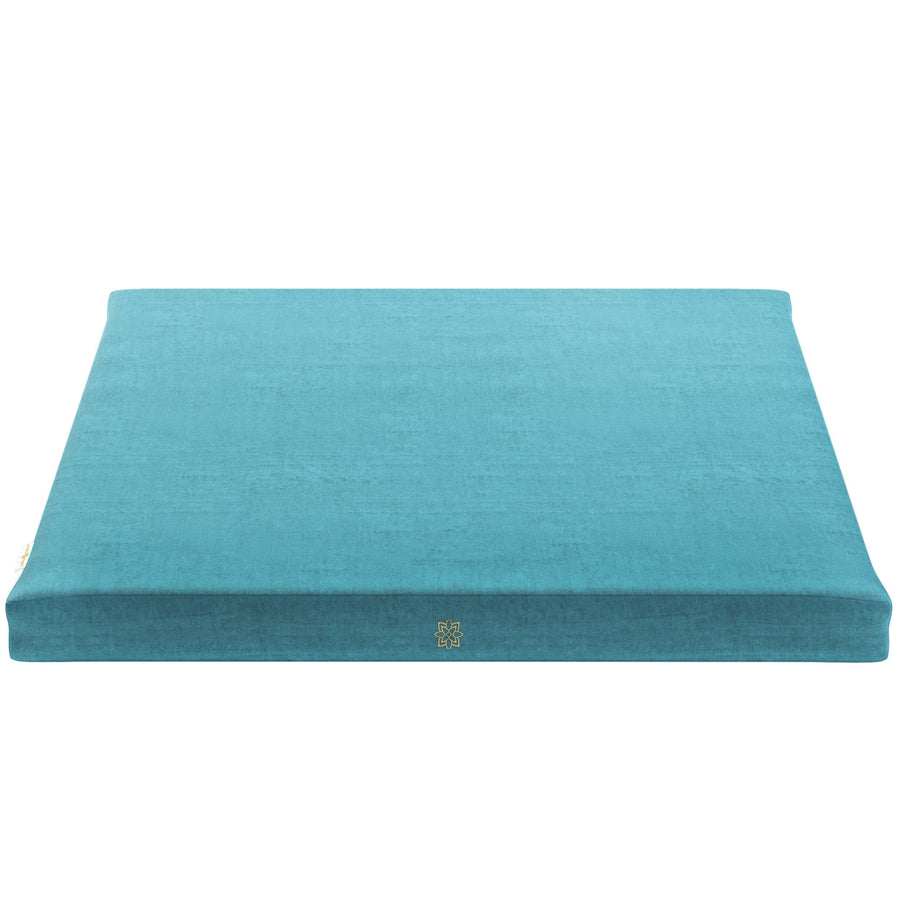 Luxe Velvet Meditation Zabuton Mat Mindful & Modern Turquoise 